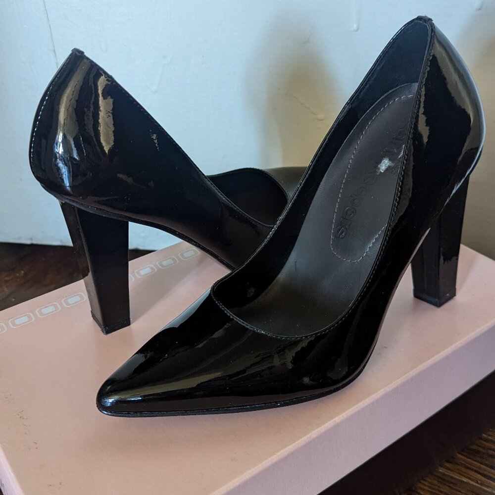 Timberland Black Patent Leather Pointed Toe High Heels